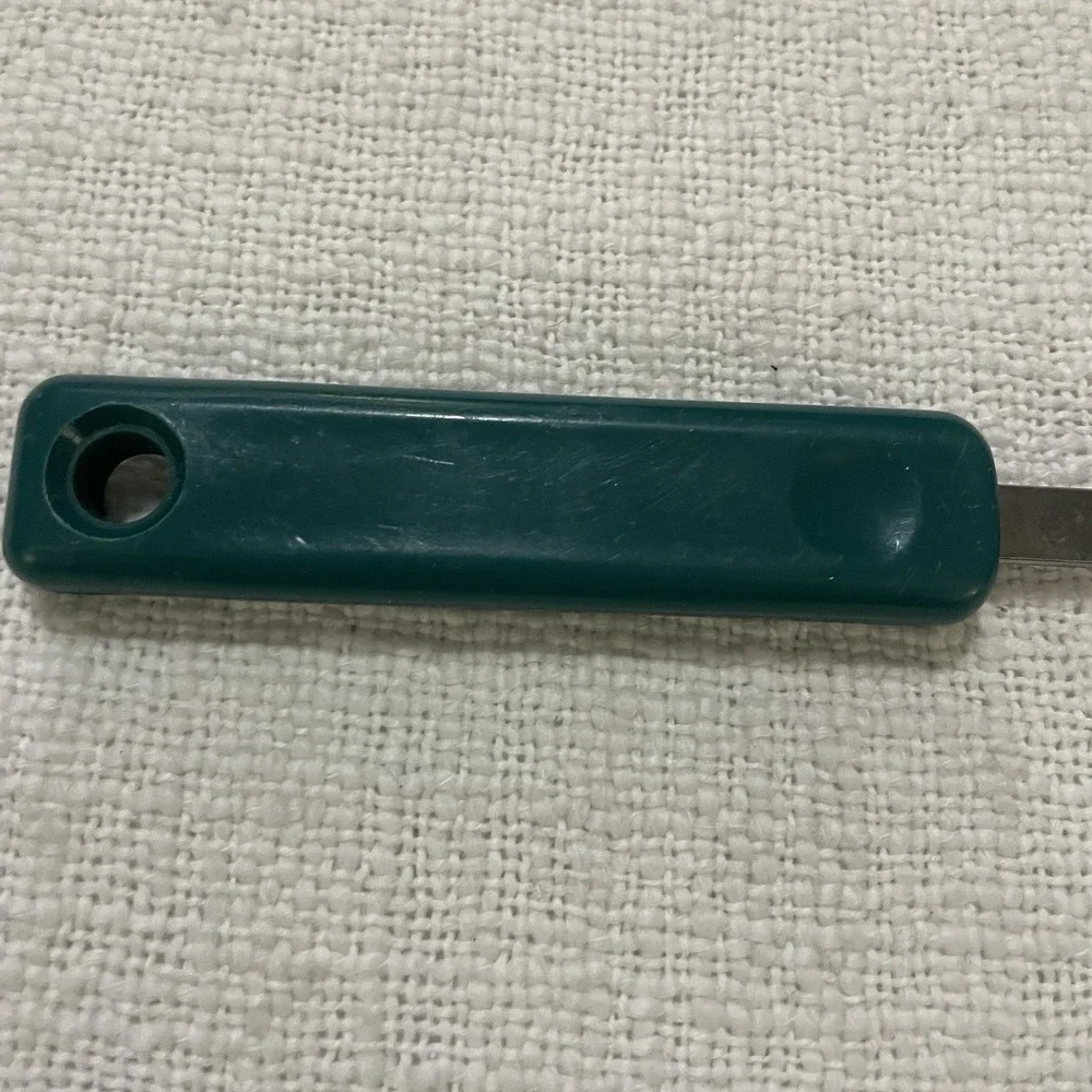 Vintage EKCO 2 TINE‎ Meat Serving Fork Nylon Hunter Green 11